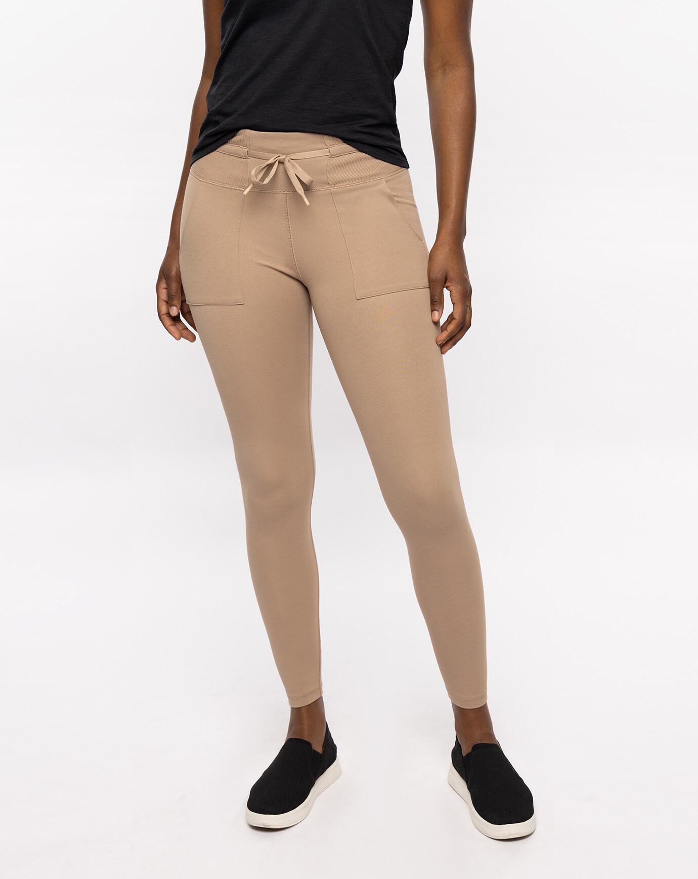 Khaki top ponte pants