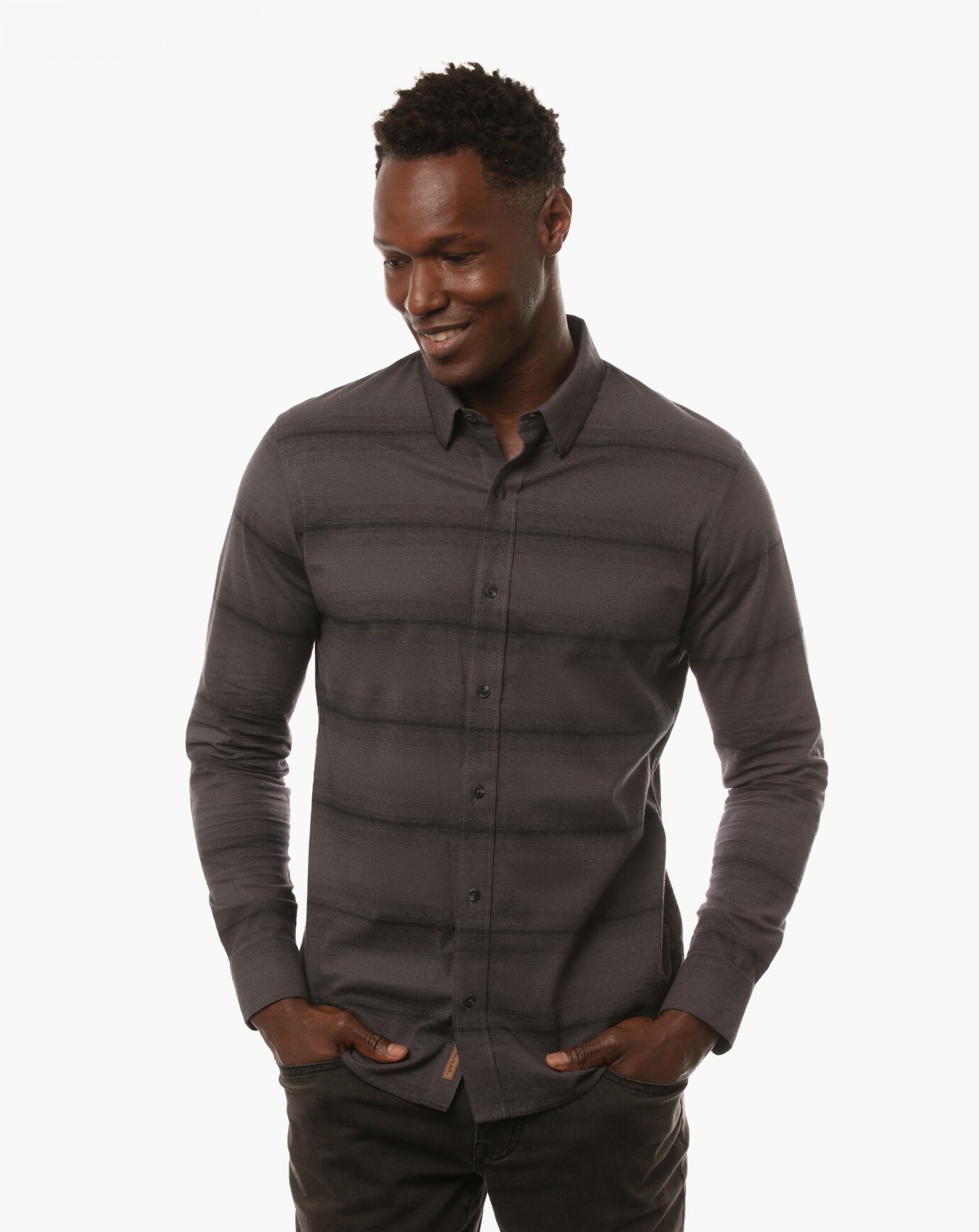 ZEKE BUTTON-UP_1MV345_0BLK_