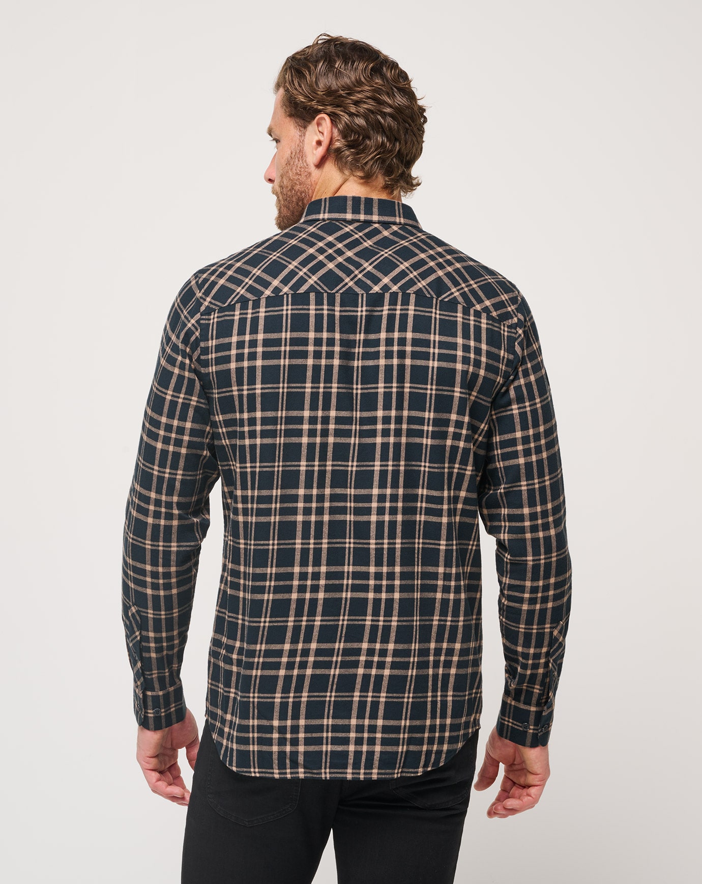 CLOUD FLANNEL PLAID BUTTON-UP Image Thumbnail 3