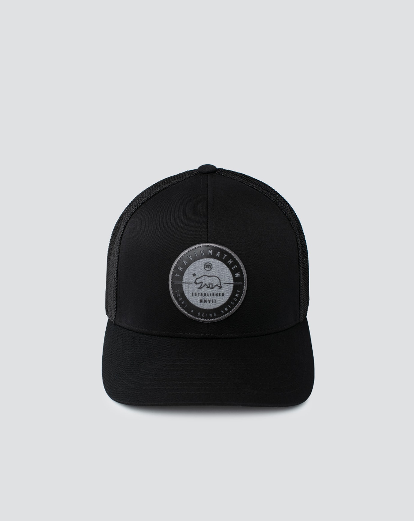 travis mathew black bear hat