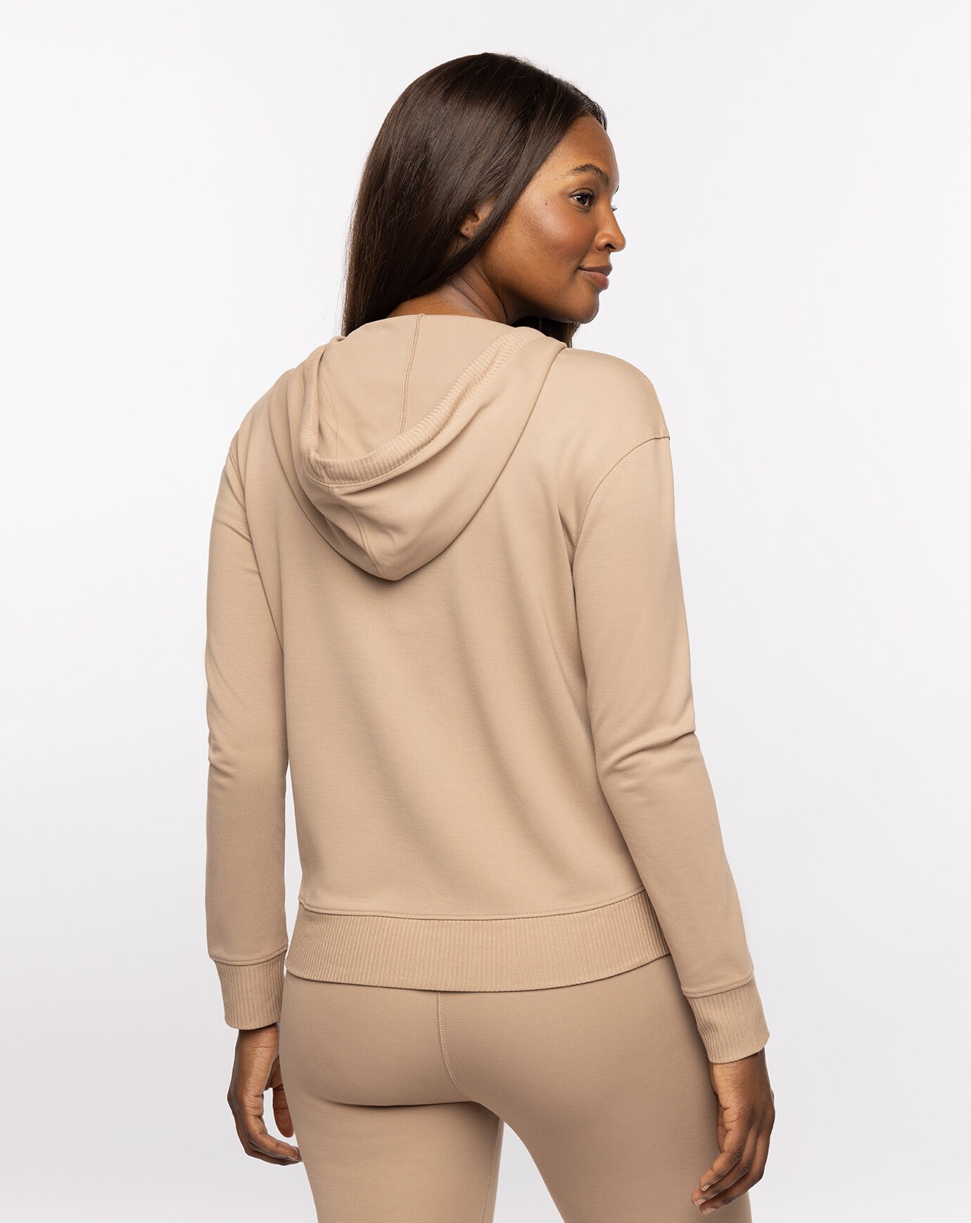 HORIZON LINE 1/4 ZIP PONTE HOODIE Image Thumbnail 3