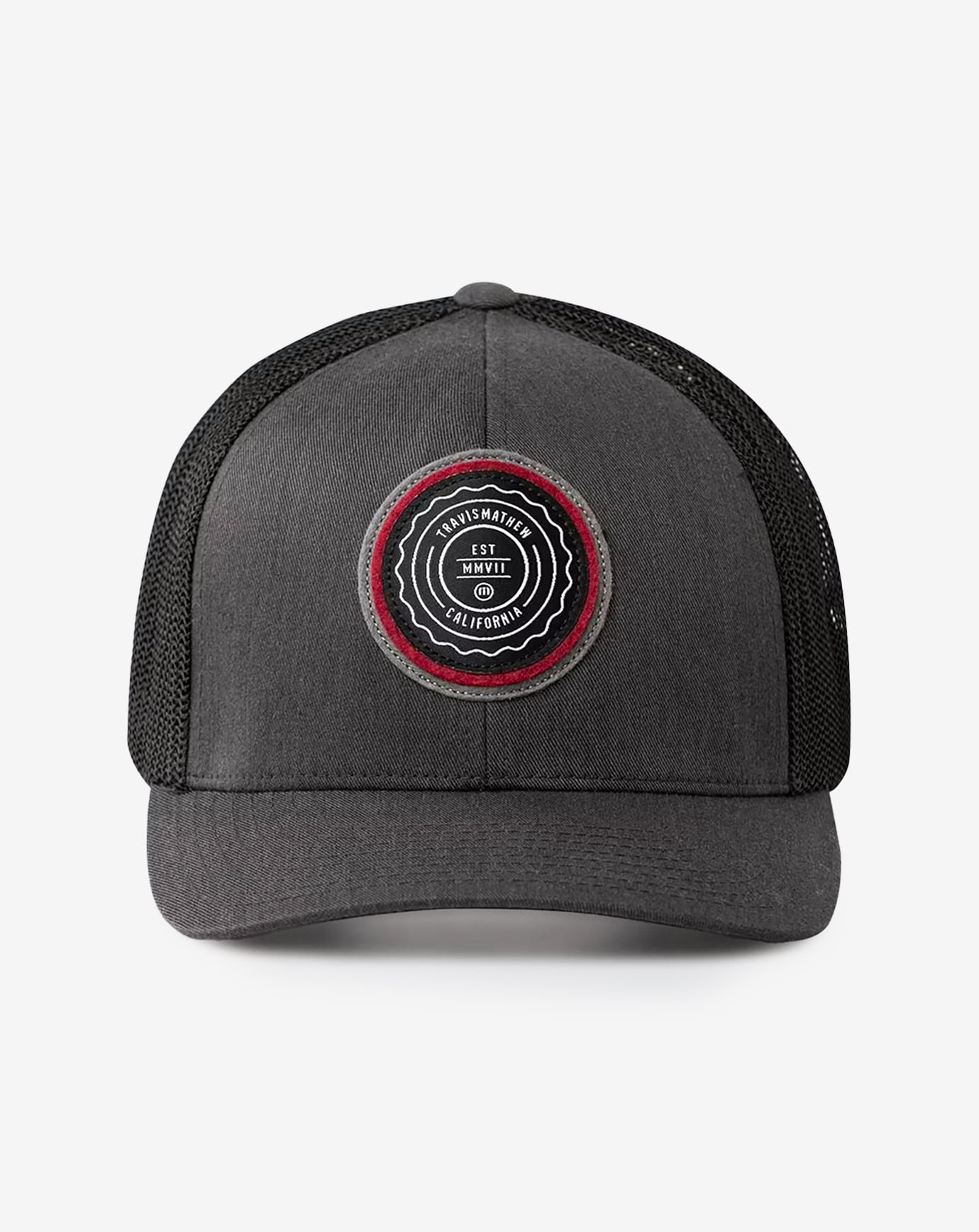 Travis Mathew The Patch Cap - Heather Grey Pinstripe - Mens Polyester - One Size