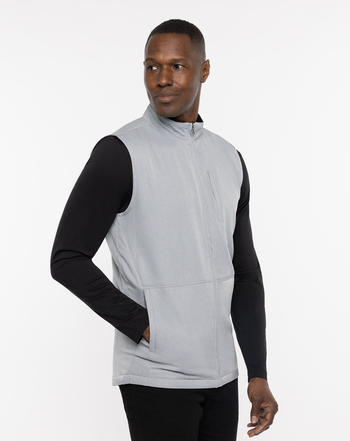 White deals polo vest
