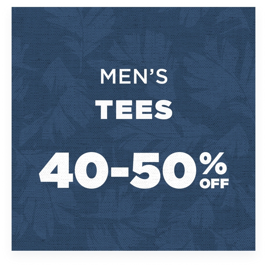Up to 50% Off Men’s Tees
