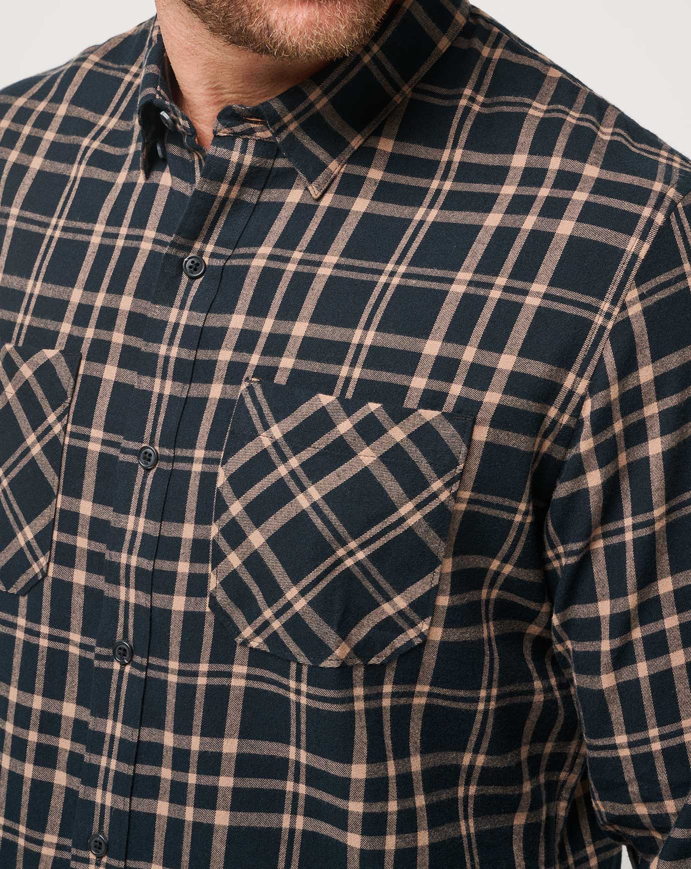 CLOUD FLANNEL PLAID BUTTON-UP Image Thumbnail 4