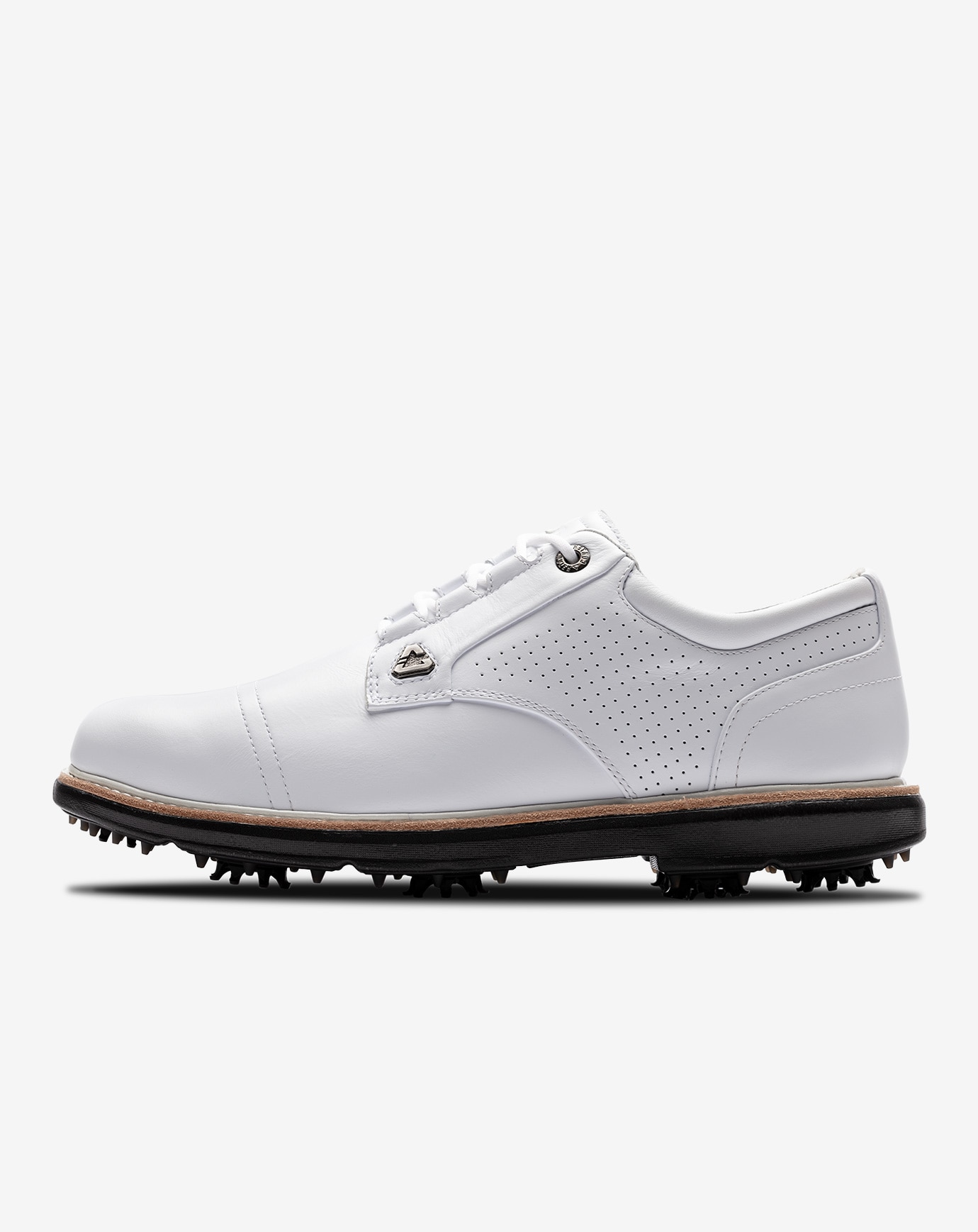 THE LEGEND SPIKED GOLF SHOE_4MR214_1WHT_