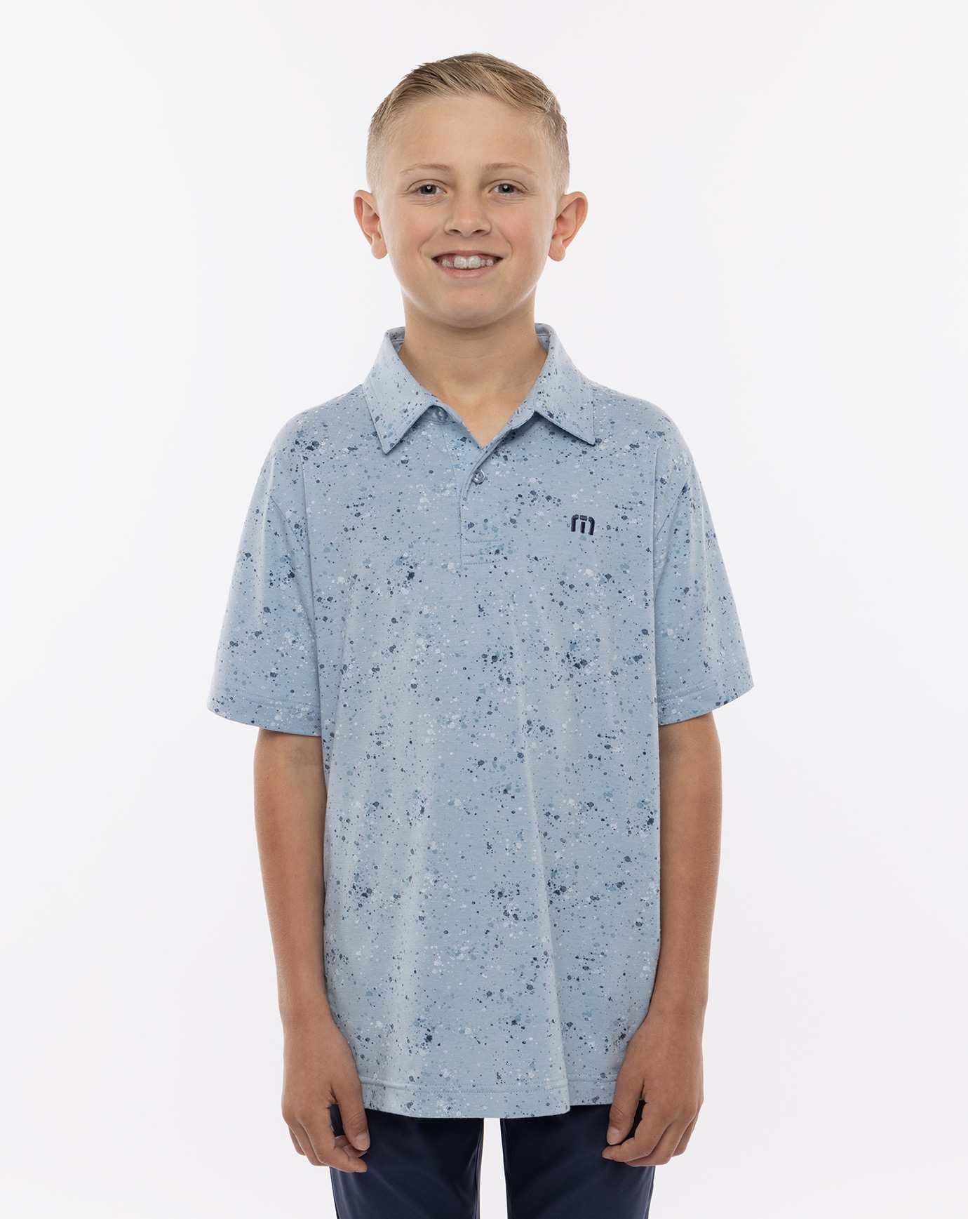 SPLATTER PRINT YOUTH POLO_1BY110_4HAS_