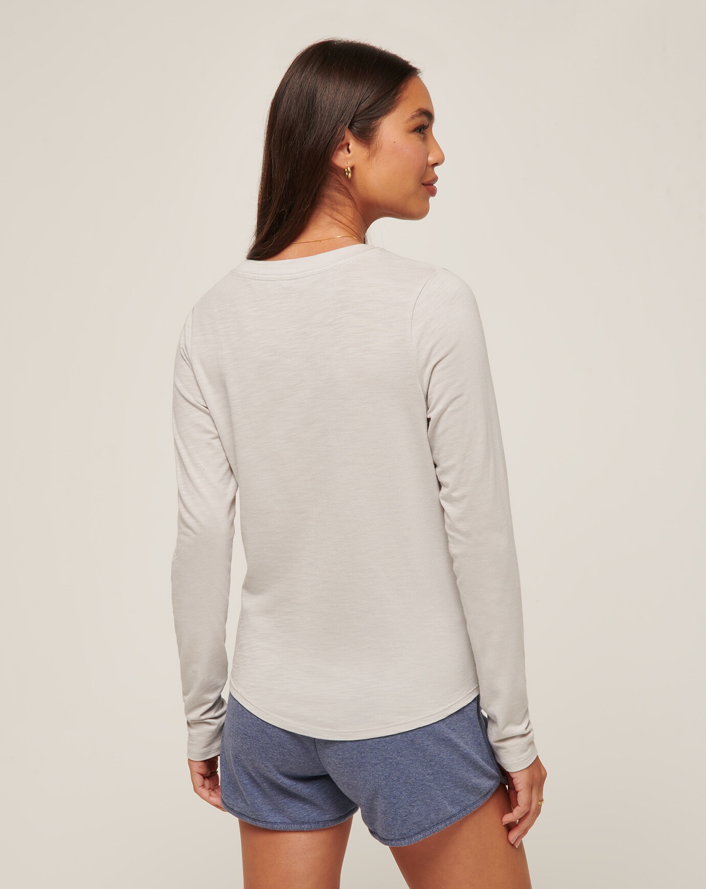 CLOUD LONG SLEEVE HENLEY TEE Image Thumbnail 2
