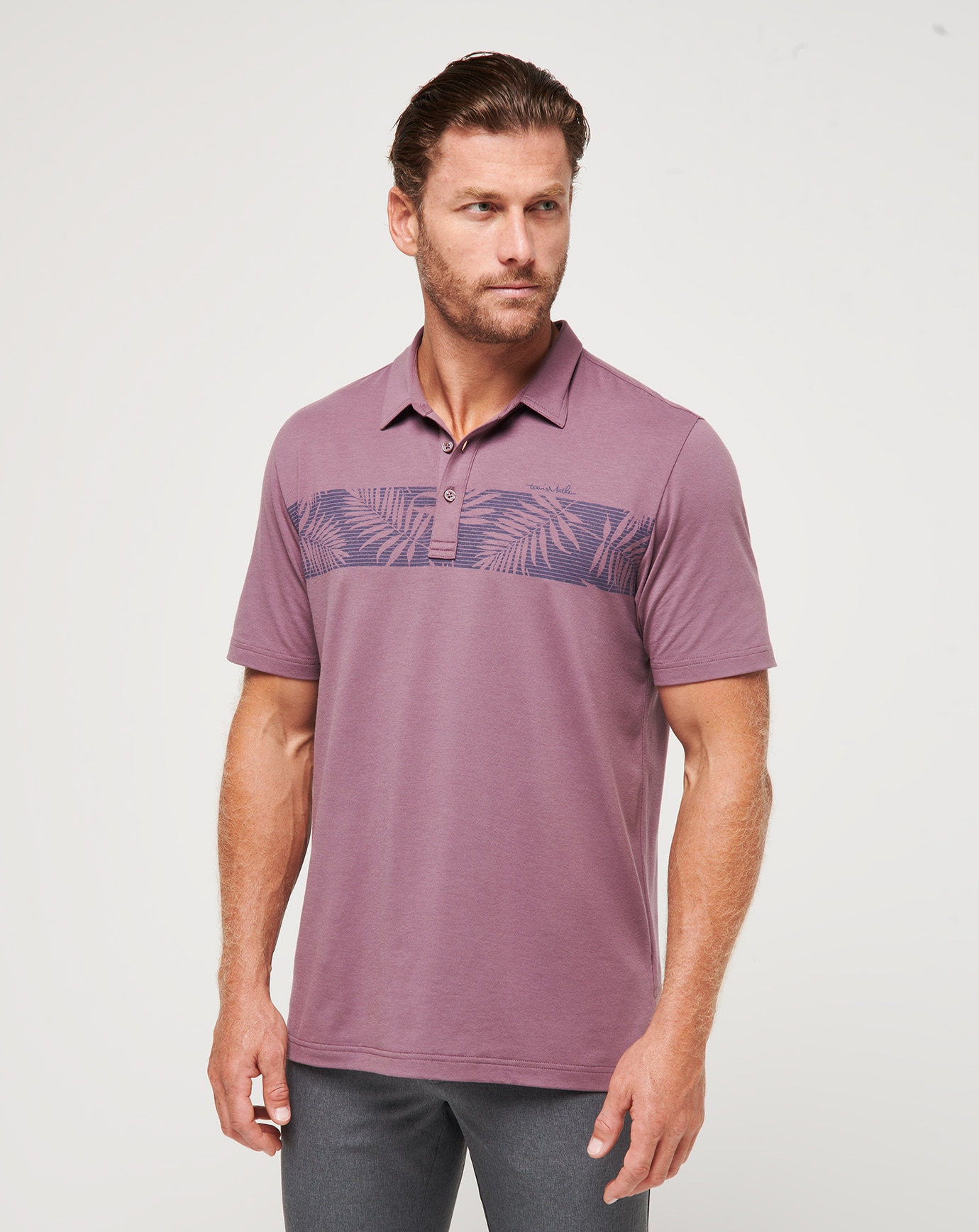 TravisMathew Men s Localism Golf Polo Medium Flint
