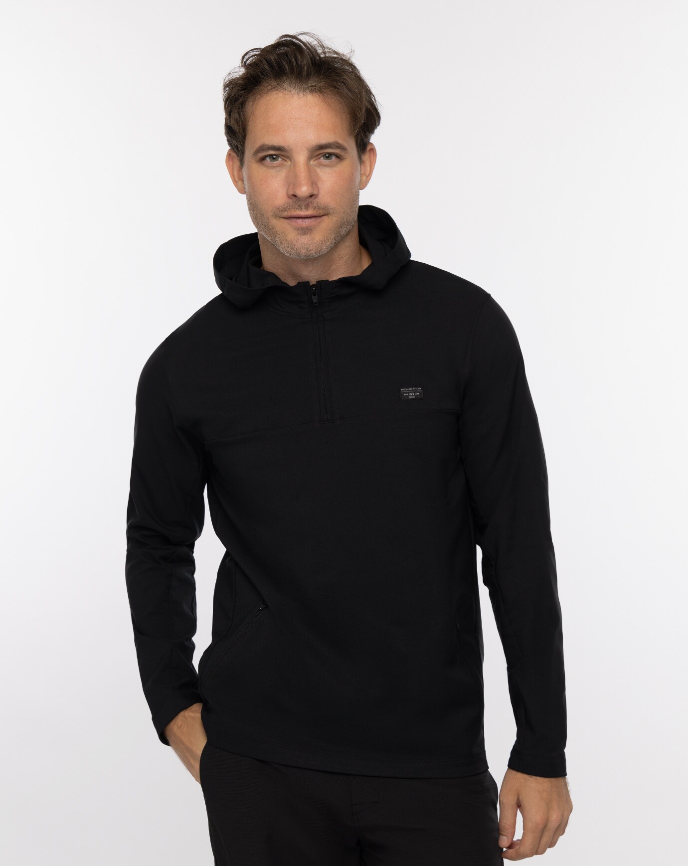 ANCIENT RUINS QUARTER ZIP HOODIE_1MY347_0BLK_
