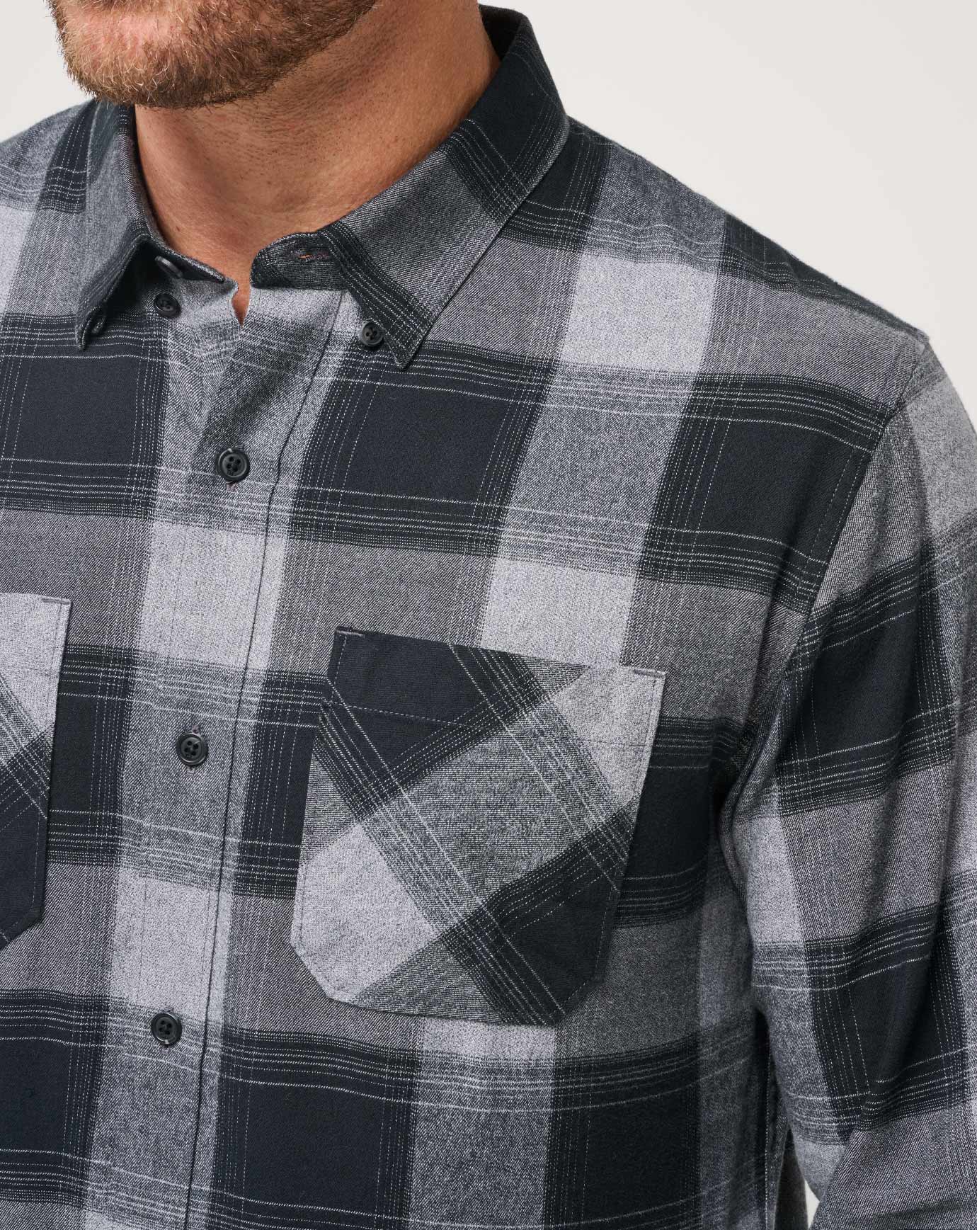 CLOUD FLANNEL PLAID BUTTON-UP | TravisMathew