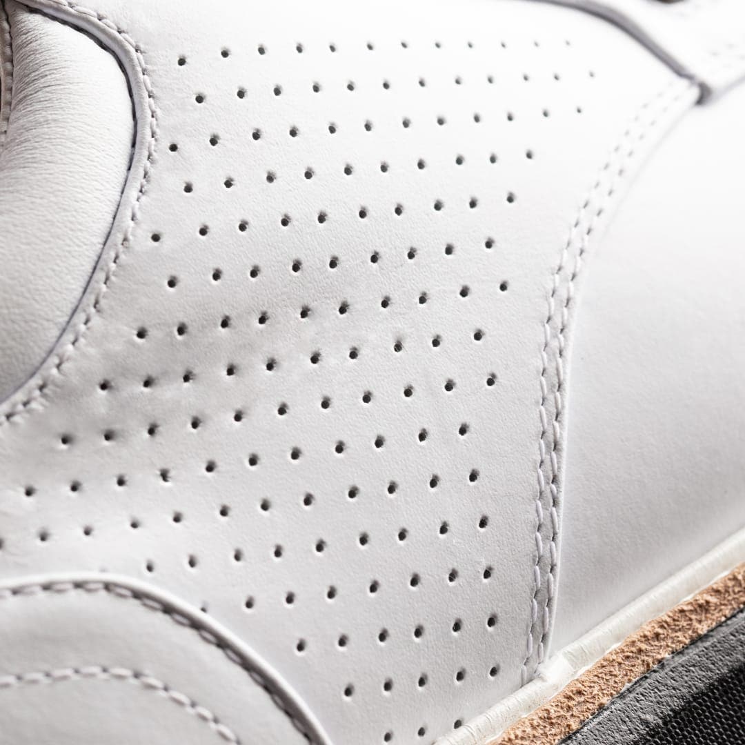 PREMIUM LEATHER WITH PERFORATIONS FOR BREATHABILITY