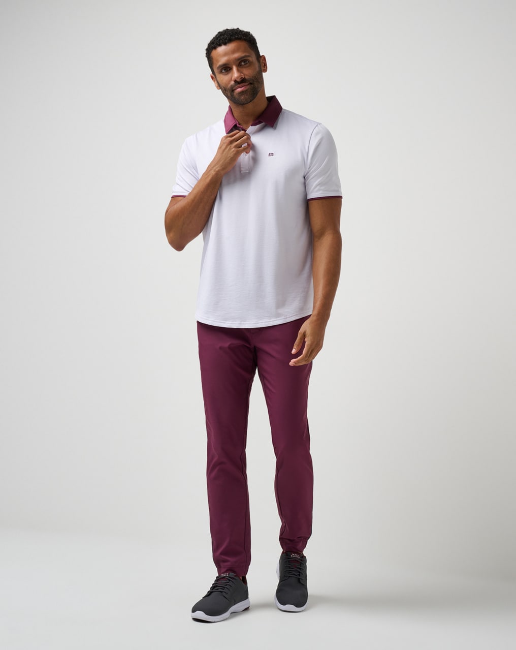 Jogger pants polo shirt sales