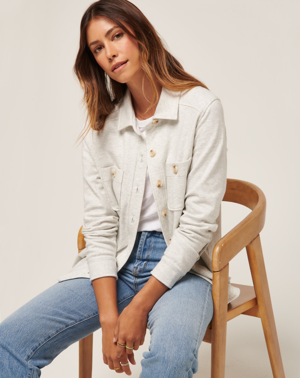 Private white shacket sale