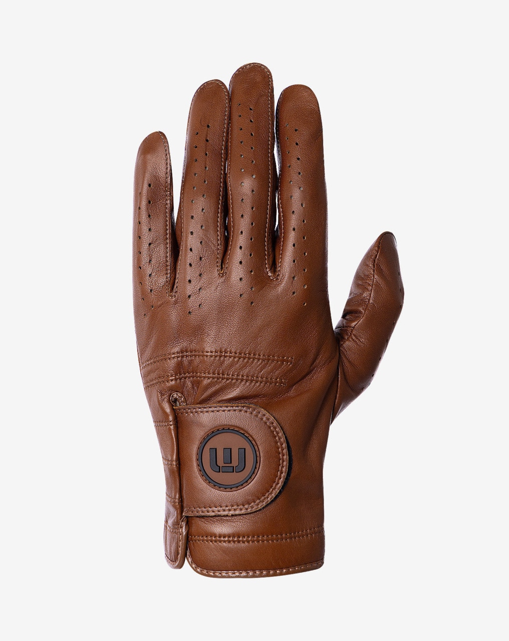 TravisMathew Premier 2.0 Golf Glove in Bourbon Size Large Cabretta Leather