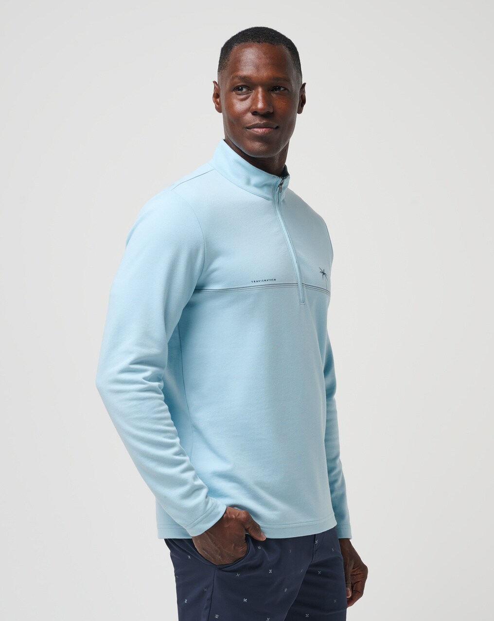 UPGRADED CHEST STRIPE QUARTER ZIP TravisMathew