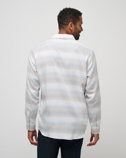 CLOUD FLANNEL STRIPE BUTTON-UP Image Thumbnail 2