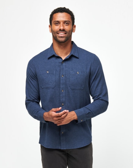 CLOUD FLANNEL BUTTON-UP Image Thumbnail 0