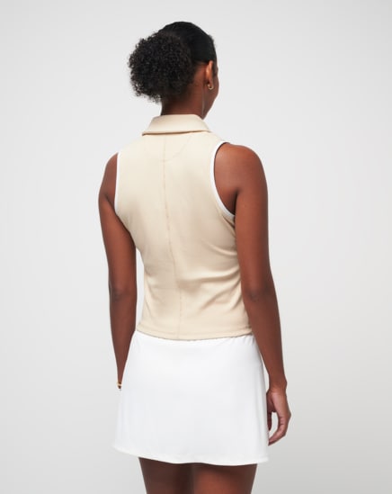 SIP AND SEA MOVEKNIT SLEEVELESS POLO Image Thumbnail 2