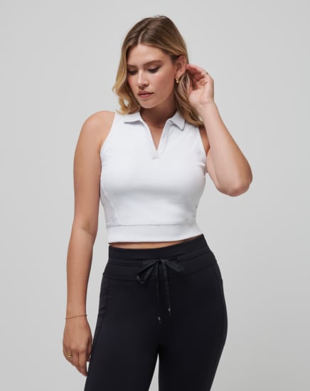 MOVEKNIT SLEEVELESS VNECK POLO Image Thumbnail 0