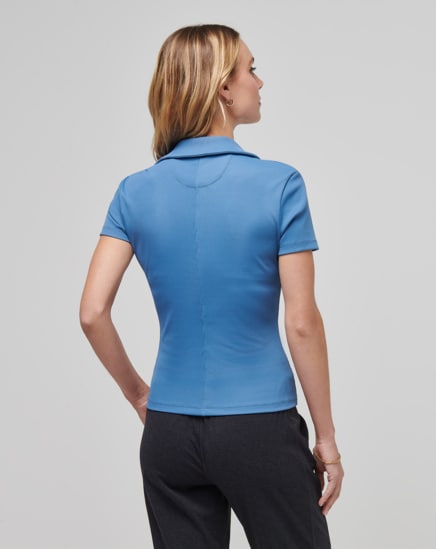 MOVEKNIT VNECK POLO Image Thumbnail 2