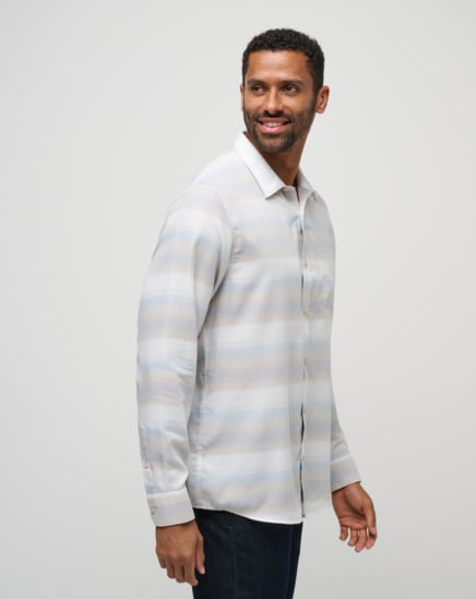 CLOUD FLANNEL STRIPE BUTTON-UP Image Thumbnail 1