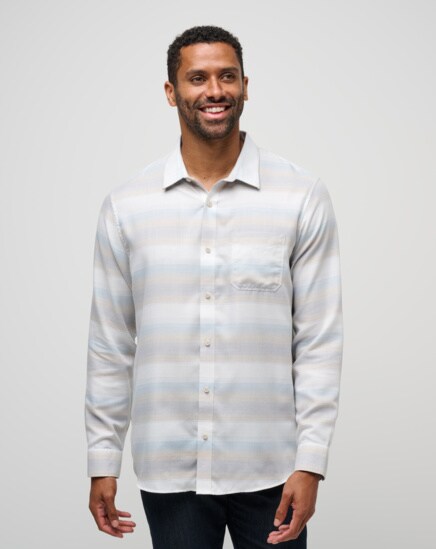 CLOUD FLANNEL STRIPE BUTTON-UP Image Thumbnail 0