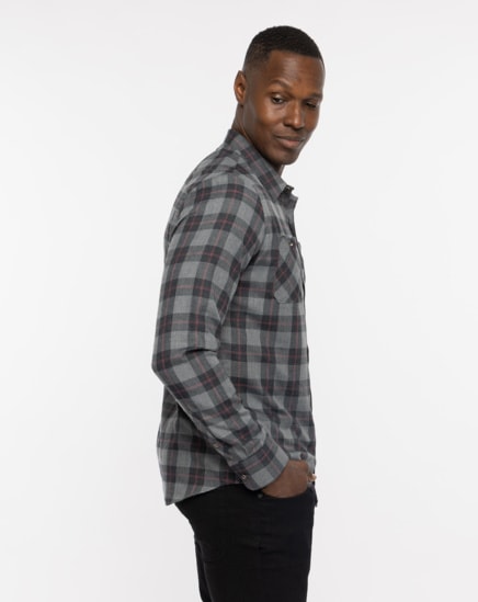 CLOUD FLANNEL PLAID BUTTON-UP Image Thumbnail 1