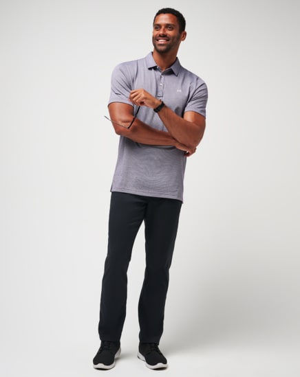 Grey pants hotsell black polo