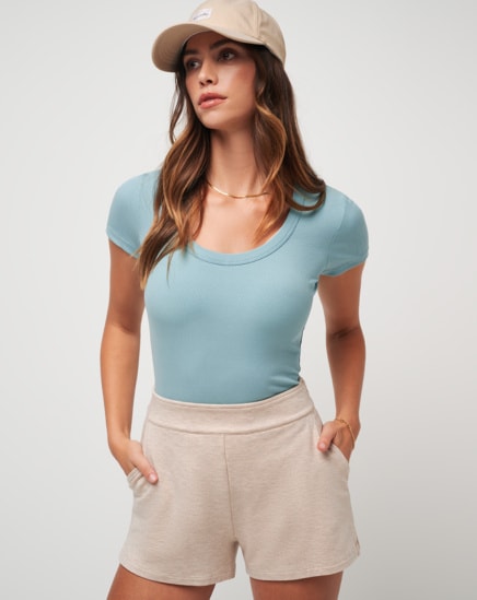 COME ALIVE CLOUD RIBBED TOP Image Thumbnail 4