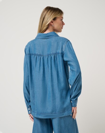CHAMBRAY BUTTON DOWN LONG SLEEVE Image Thumbnail 2
