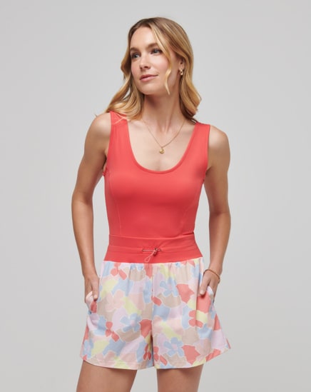 DAWN GLOW TECH WOVEN ROMPER Image Thumbnail 0