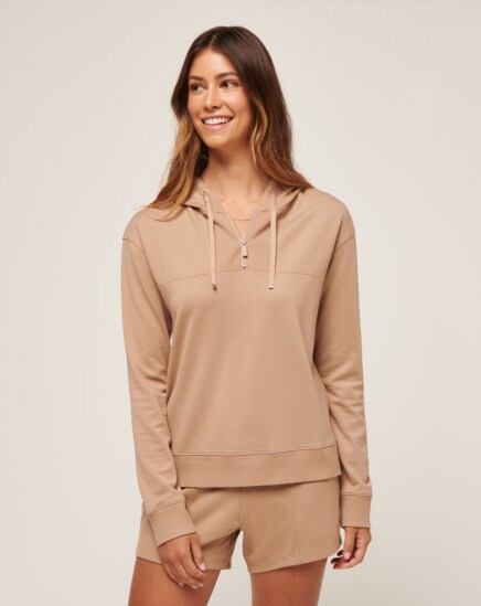 FRIDAY PONTE HALF ZIP HOODIE Image Thumbnail 0