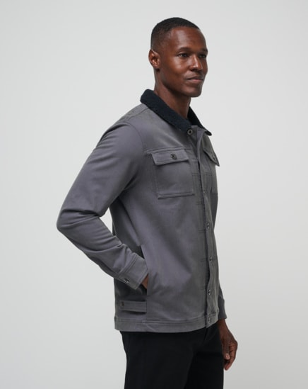 CLOUD DENIM SHERPA JACKET Image Thumbnail 1
