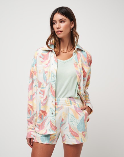 VACAY AND ROSE CLOUD FLEECE SHACKET Image Thumbnail 1