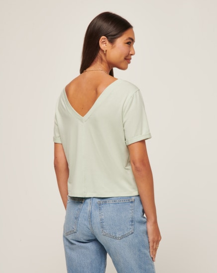 CALM WATERS VNECK TOP Image Thumbnail 1