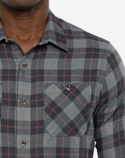 CLOUD FLANNEL PLAID BUTTON-UP Image Thumbnail 3