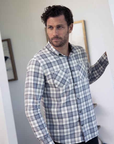 CLOUD FLANNEL PLAID BUTTON-UP Image Thumbnail 1