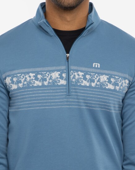 UPGRADED STRIPED QUARTER ZIP Image Thumbnail 5