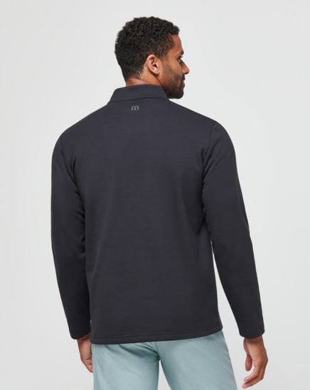UPGRADED FLEECE CHEST STRIPE QUARTER ZIP Image Thumbnail 3