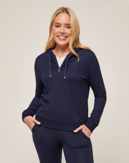 FRIDAY PONTE HALF ZIP HOODIE Image Thumbnail 1