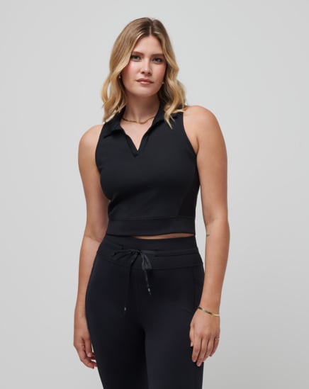 MOVEKNIT SLEEVELESS VNECK POLO Image Thumbnail 4